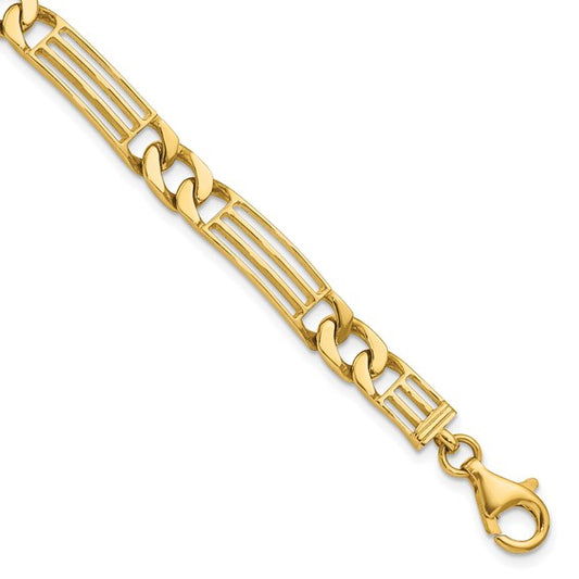 14k Polished Link Bracelet