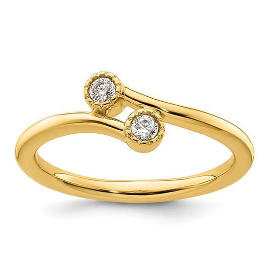 14K Diamond Invert Complete Promise/Engagement Ring
