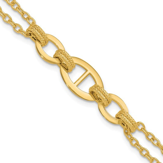 Leslie's 14K Polished Multi-strand Fancy Link Bracelet