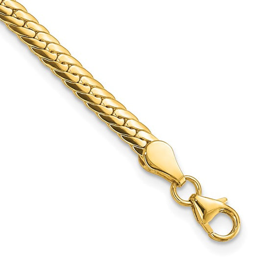 14k Polished 7in Fancy Link Bracelet