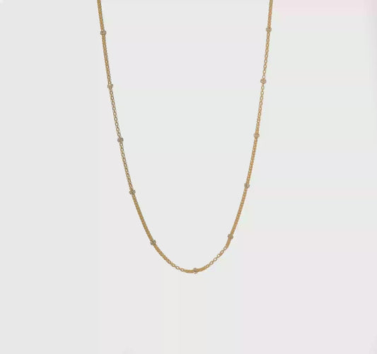 HERCO Gold Beaded Popcorn Chain Necklaces