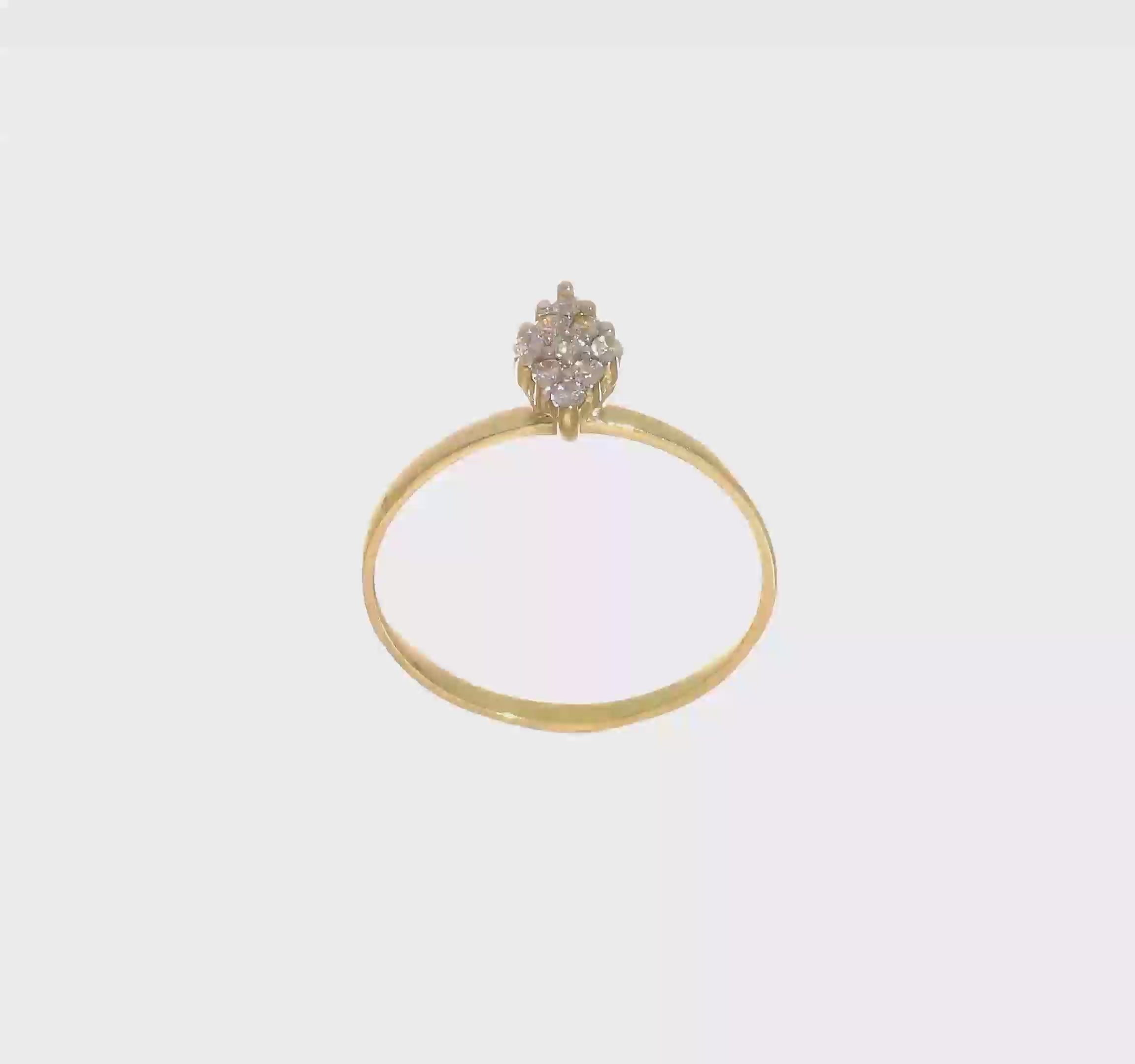10k CZ Diomond Shaped Promise Ring