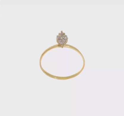 10k CZ Diomond Shaped Promise Ring
