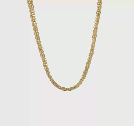 Herco 14K Polished Fancy Woven Chain Necklace